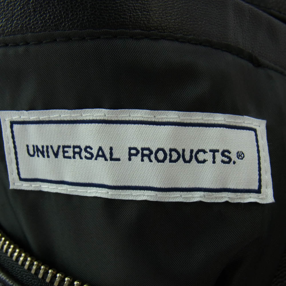 ユニバーサルプロダクツ 241-60401 GOAT LEATHER  JACKET ゴートレザー ブルゾン ジャケット ブラック系 2【新古品】【未使用】【中古】