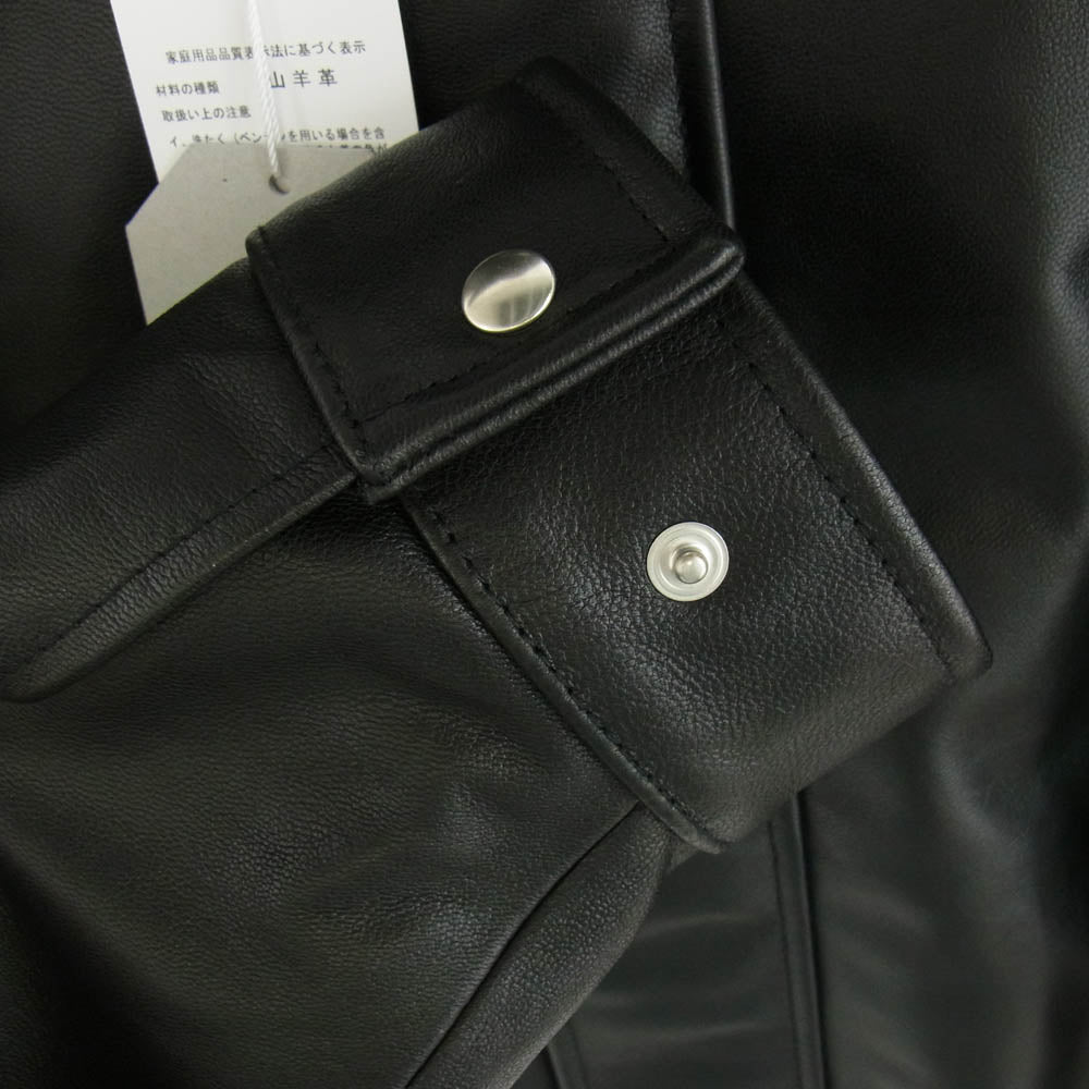 ユニバーサルプロダクツ 241-60401 GOAT LEATHER  JACKET ゴートレザー ブルゾン ジャケット ブラック系 2【新古品】【未使用】【中古】