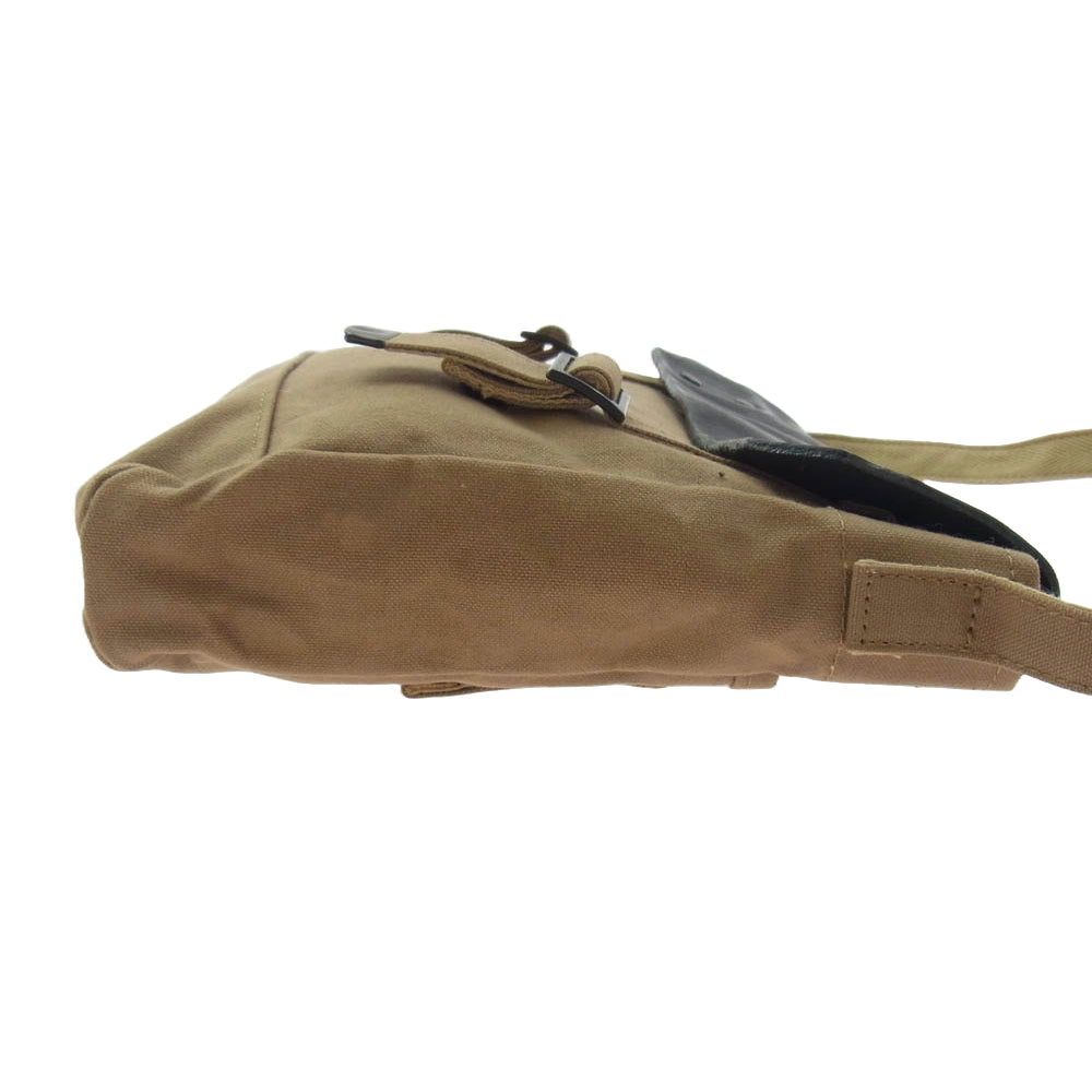 HYSTERIC GLAMOUR ヒステリックグラマー キャンバス地 レザー切替 ショルダーバッグ カーキ系【中古】