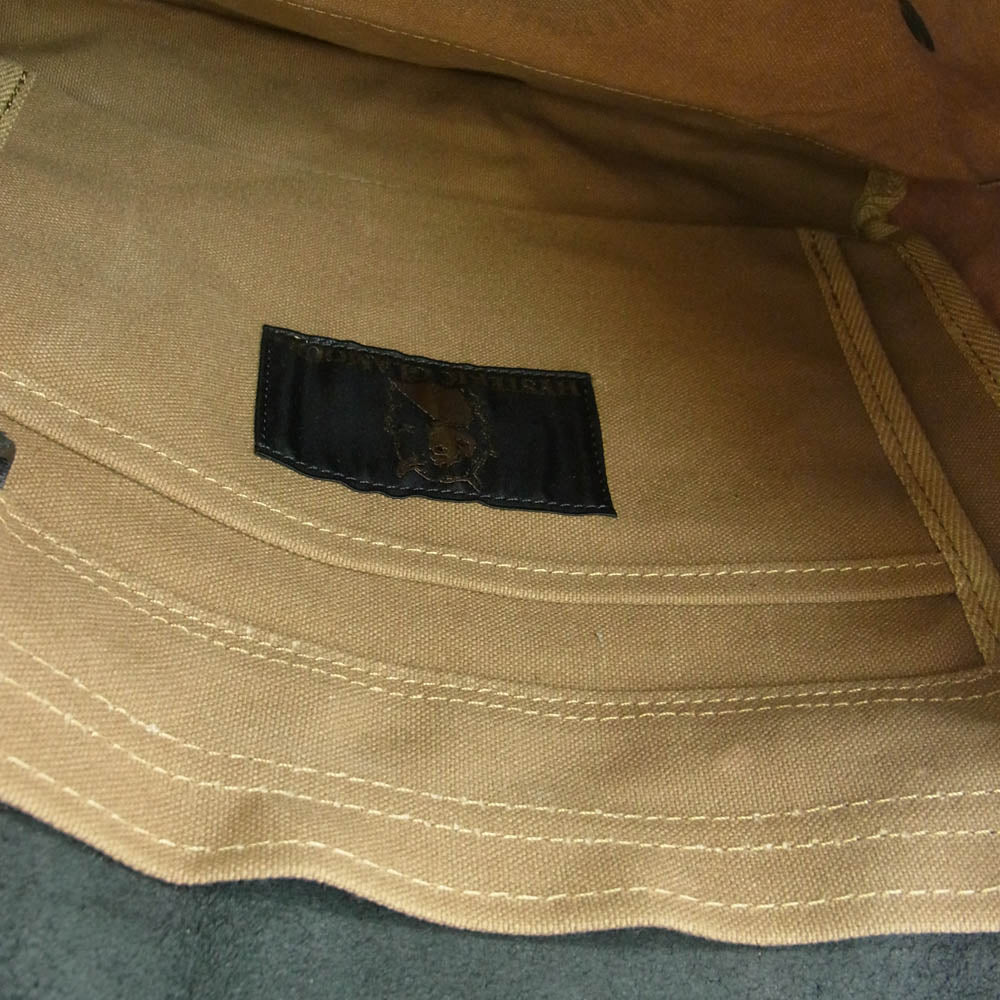 HYSTERIC GLAMOUR ヒステリックグラマー キャンバス地 レザー切替 ショルダーバッグ カーキ系【中古】