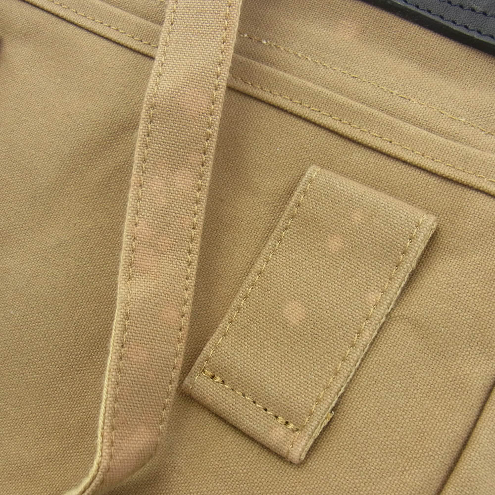 HYSTERIC GLAMOUR ヒステリックグラマー キャンバス地 レザー切替 ショルダーバッグ カーキ系【中古】