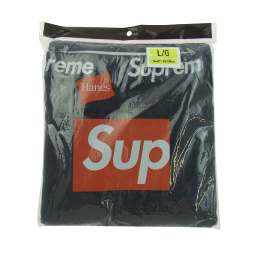 Supreme シュプリーム Hanes Thermal Pant ヘインズ サーマル パンツ 1pack ブラック系 L【新古品】【未使用】【中古】
