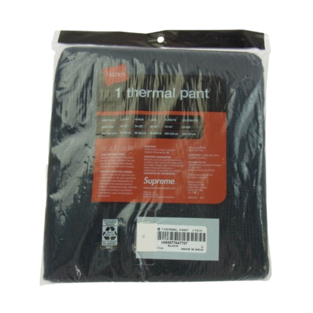Supreme シュプリーム Hanes Thermal Pant ヘインズ サーマル パンツ 1pack ブラック系 L【新古品】【未使用】【中古】