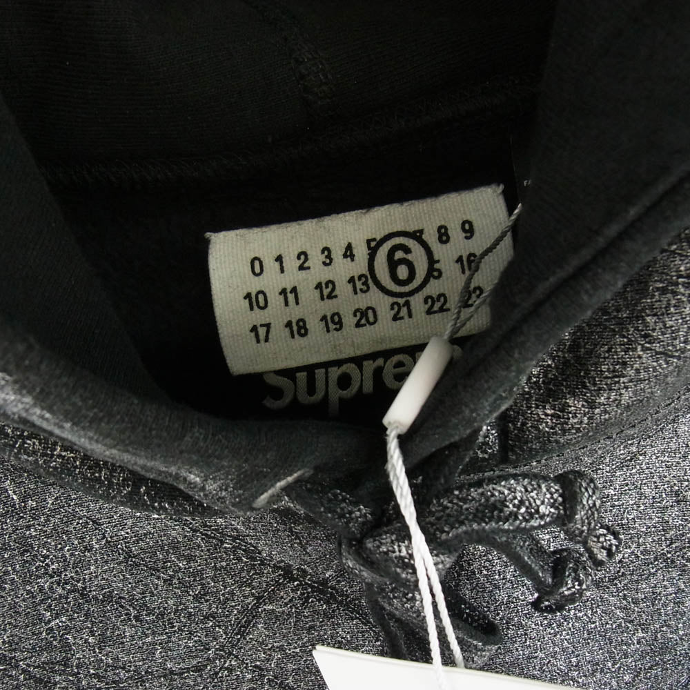 Supreme シュプリーム 24SS MM6 Maison Margiela Foil Box Logo Hooded Sweatshirt メゾンマルジェラ フォイル ボックスロゴ パーカー グレー系 L【新古品】【未使用】【中古】
