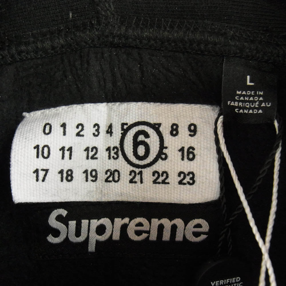 Supreme シュプリーム 24SS MM6 Maison Margiela Foil Box Logo Hooded Sweatshirt メゾンマルジェラ フォイル ボックスロゴ パーカー グレー系 L【新古品】【未使用】【中古】