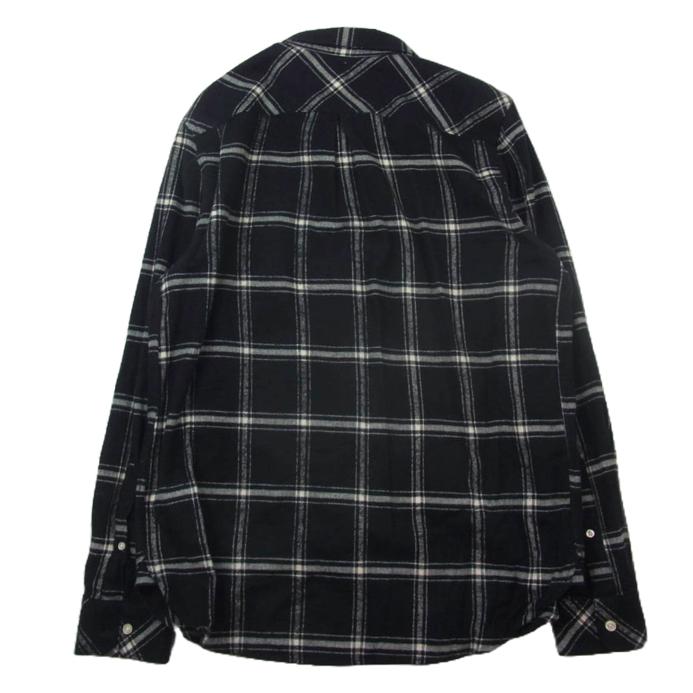 Barbour バブアー 2002242 ボタンダウン コットン チェック柄 長袖シャツ ブラック系 UK M【中古】