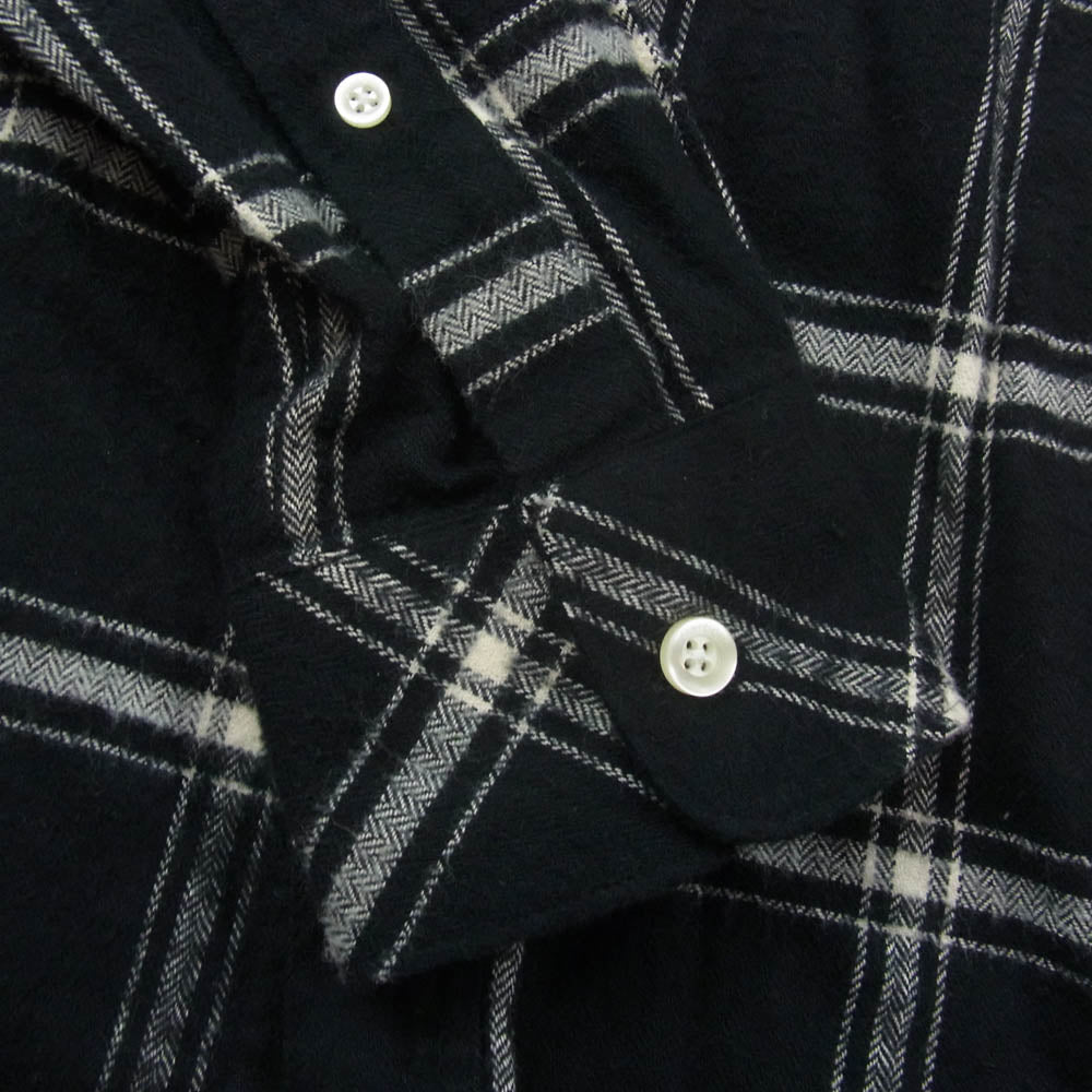 Barbour バブアー 2002242 ボタンダウン コットン チェック柄 長袖シャツ ブラック系 UK M【中古】