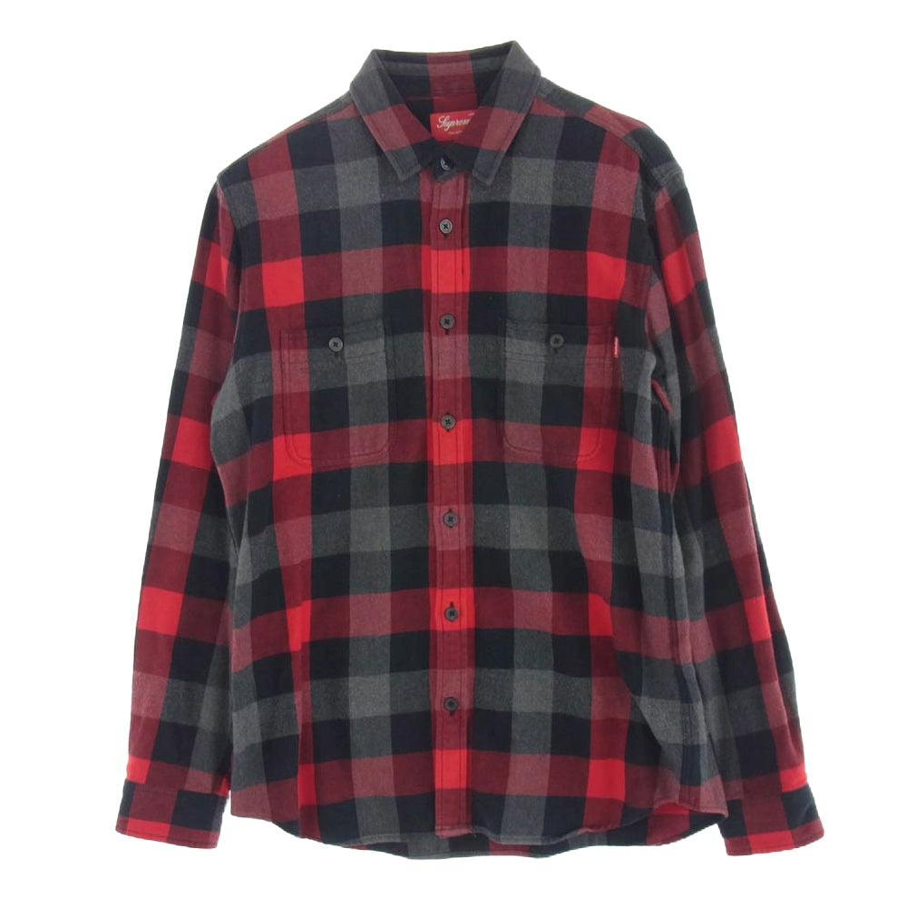 Supreme シュプリーム 08AW 3 Color Check Flannel Shirt チェック柄 フランネル 長袖シャツ レッド系 L【中古】