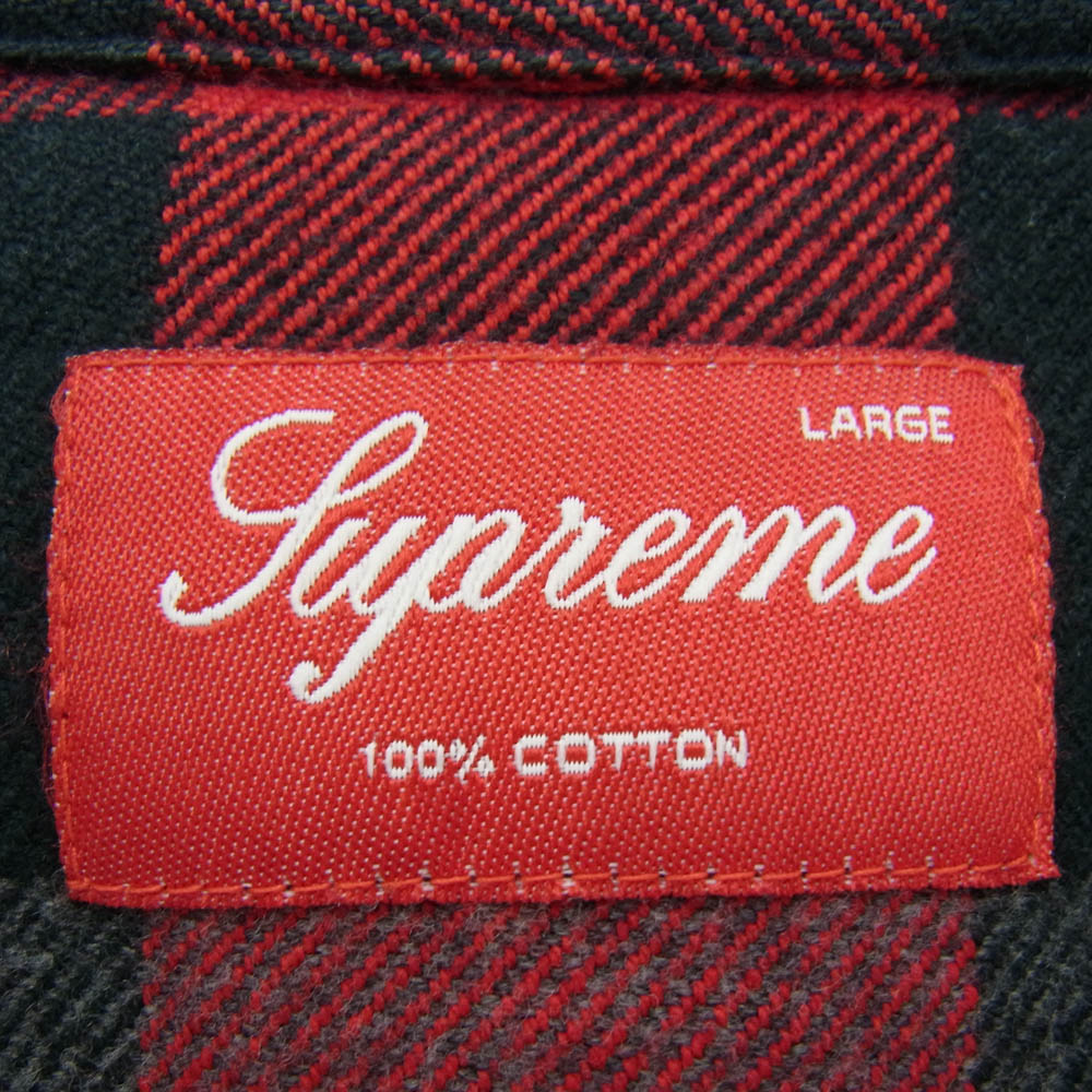 Supreme シュプリーム 08AW 3 Color Check Flannel Shirt チェック柄 フランネル 長袖シャツ レッド系 L【中古】
