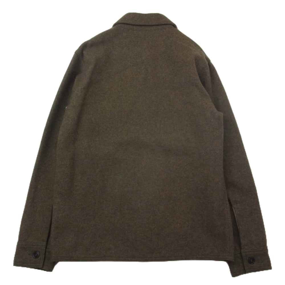 POST OVERALLS ポストオーバーオールズ 1179 USA製 C-POST WOOL MELTON メルトンウール ジャケット カーキ系 S【中古】