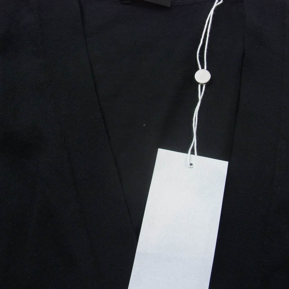 COMOLI コモリ 25SS B01-06002 コットン Vネック カーディガン ブラック系 3【美品】【中古】
