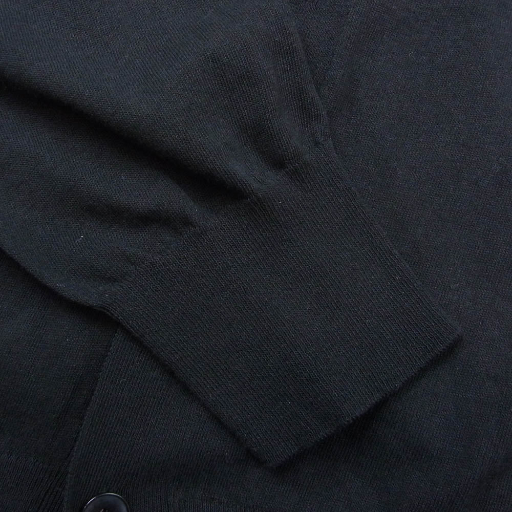 COMOLI コモリ 25SS B01-06002 コットン Vネック カーディガン ブラック系 3【美品】【中古】