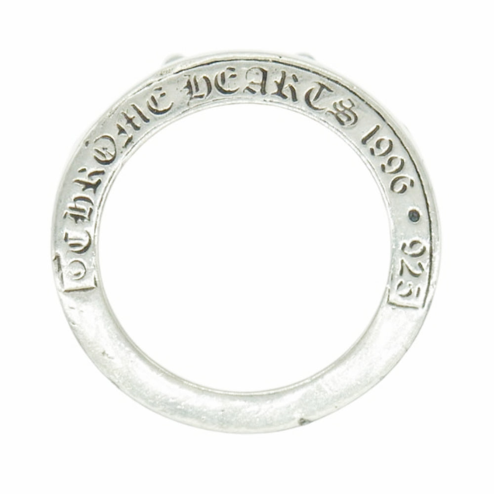 CHROME HEARTS クロムハーツ（原本無） NARROW V CHX ナロー Vバンド CHプラス エックス リング シルバー系 ブラック系 16.5号【中古】