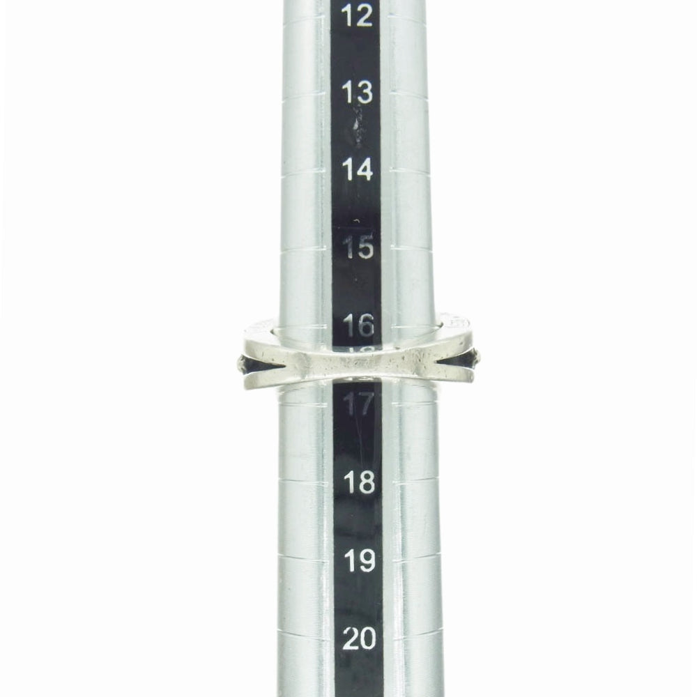 CHROME HEARTS クロムハーツ（原本無） NARROW V CHX ナロー Vバンド CHプラス エックス リング シルバー系 ブラック系 16.5号【中古】