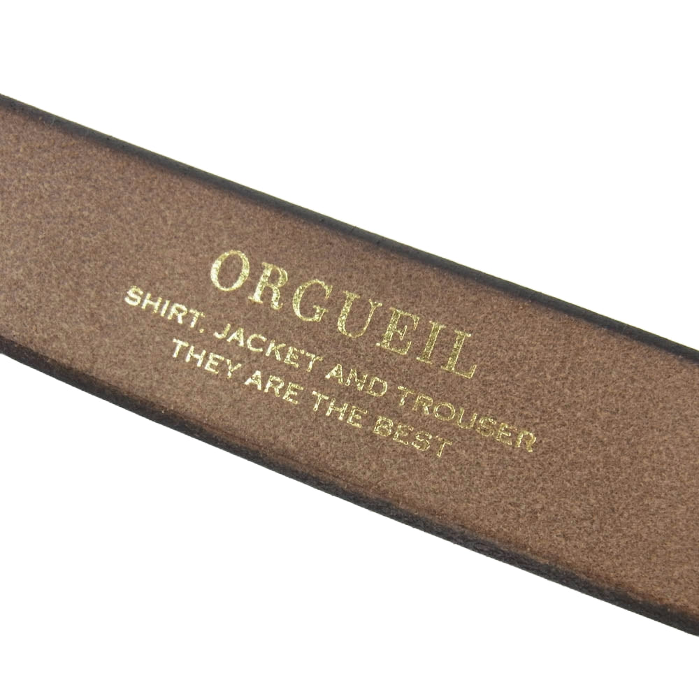 ORGUEIL オルゲイユ OR-7268 Benz Leather Belt ベンズ レザー ベルト ブラウン系 34【中古】