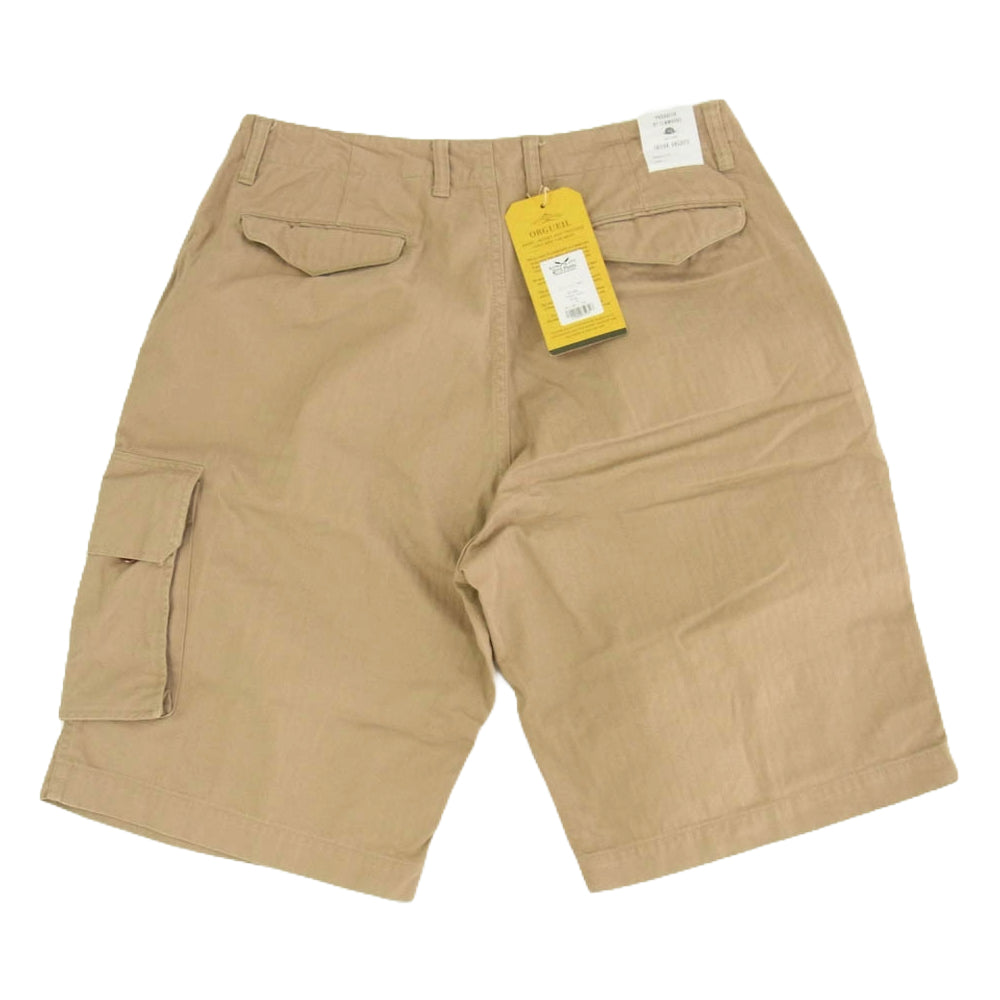 ORGUEIL オルゲイユ OR-1083 French Cargo Shorts フレンチ カーゴ ショーツ パンツ ライトブラウン系 34【中古】