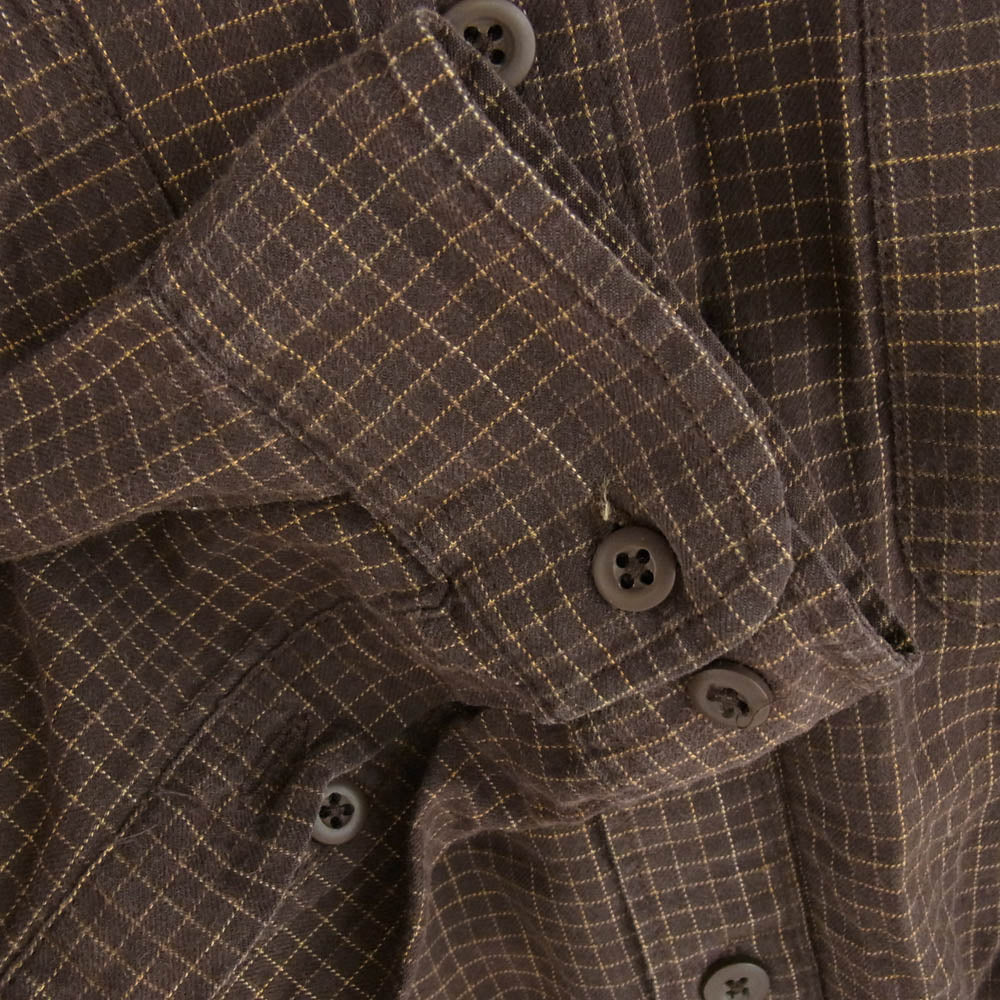 patagonia パタゴニア 07AW 53836 Organic Pima Cotton L/S Plaid Shirt オーガニックコットン 長袖 チェック シャツ ブラウン系 S【中古】
