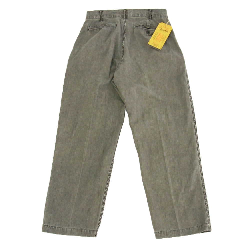 ORGUEIL オルゲイユ OR-1109 Tailor Work Trousers テイラー ワーク トラウザー テーパード パンツ グレー系 32【中古】