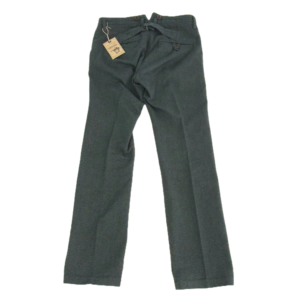 ORGUEIL オルゲイユ OR-1002 Classic Low Waist Trousers クラシック ロウ ウェストトラウザー ストレート パンツ ブラック系 33【中古】