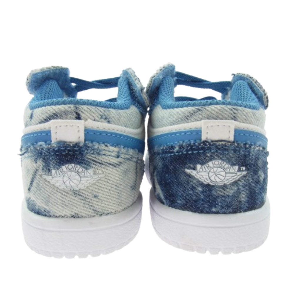 NIKE ナイキ DM8949-100 TD Air Jordan 1 Low ALT Washed Denim AJ1 エアジョーダン キッズサイズ スニーカー ホワイト系 ブルー系 13cm【中古】