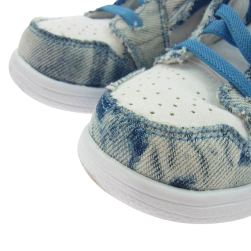 NIKE ナイキ DM8949-100 TD Air Jordan 1 Low ALT Washed Denim AJ1 エアジョーダン キッズサイズ スニーカー ホワイト系 ブルー系 13cm【中古】