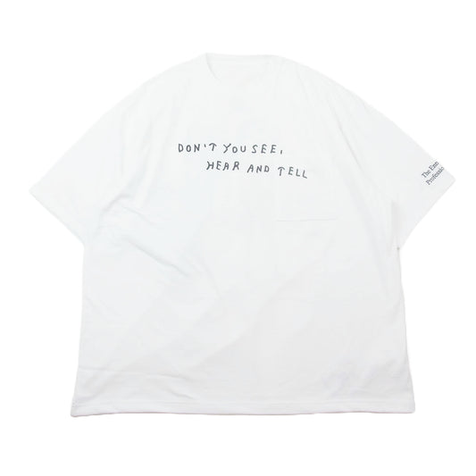 The Ennoy Professional ザ エンノイ プロフェッショナル SS24BRENCT05AM × Stefan Marx プリントデザイン ポケット付 Tシャツ 半袖カットソー ホワイト系 XXL【極上美品】【中古】