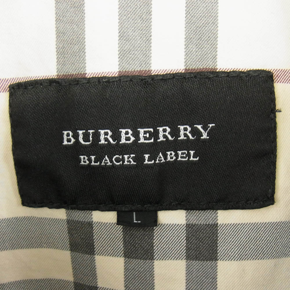 BURBERRY BLACK LABEL バーバリーブラックレーベル BMP27-101-26 ダブルジップ 裏地チェック デニム ジャケット インディゴブルー系 L【中古】