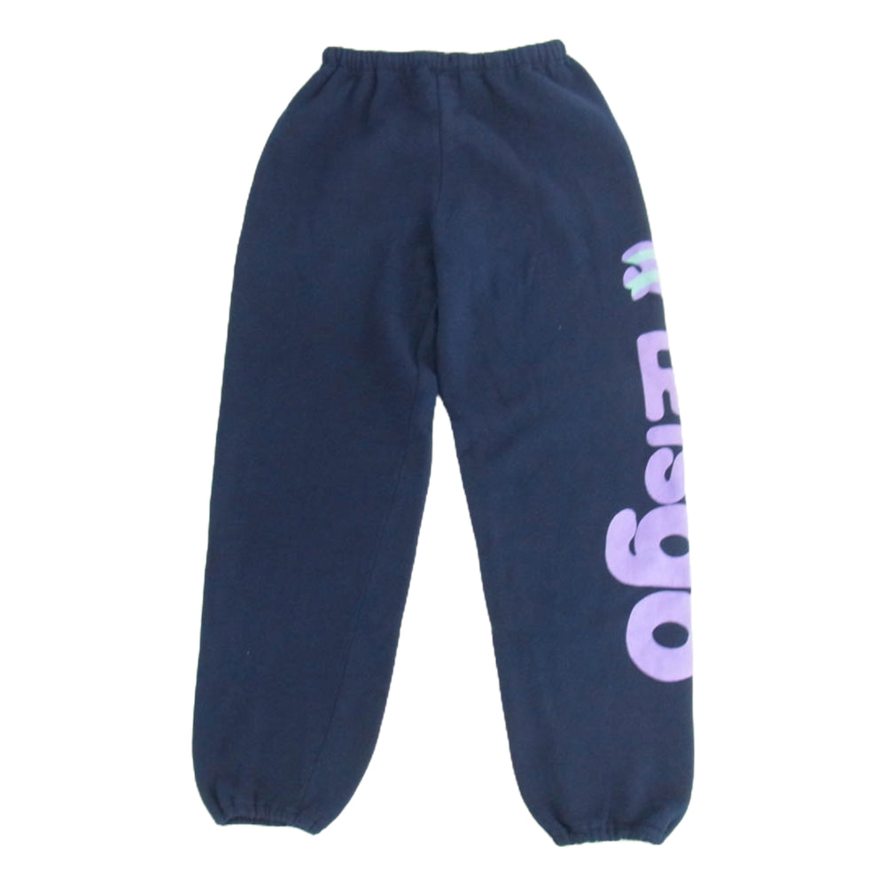 フリーシティ プリントデザイン スウェット パンツ ネイビー系 M【中古】
