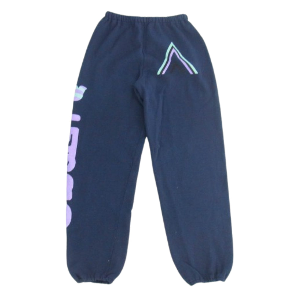 フリーシティ プリントデザイン スウェット パンツ ネイビー系 M【中古】