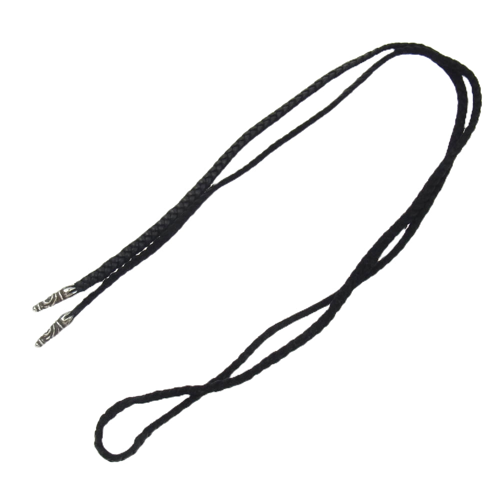 CHROME HEARTS クロムハーツ（原本無） LEATHER BRAID スクロール レザーブレード ネックレス ブラック系【中古】