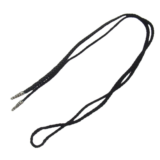 CHROME HEARTS クロムハーツ（原本無） LEATHER BRAID スクロール レザーブレード ネックレス ブラック系【中古】