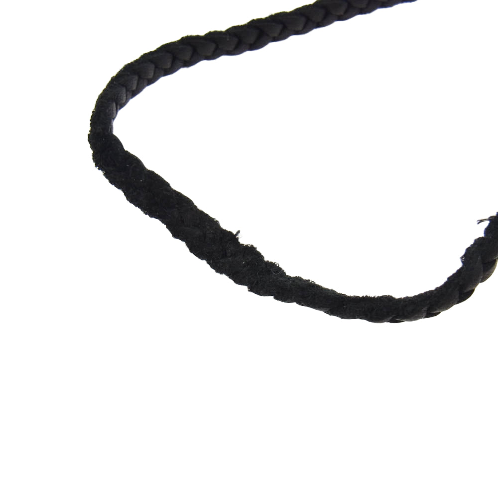 CHROME HEARTS クロムハーツ（原本無） LEATHER BRAID スクロール レザーブレード ネックレス ブラック系【中古】