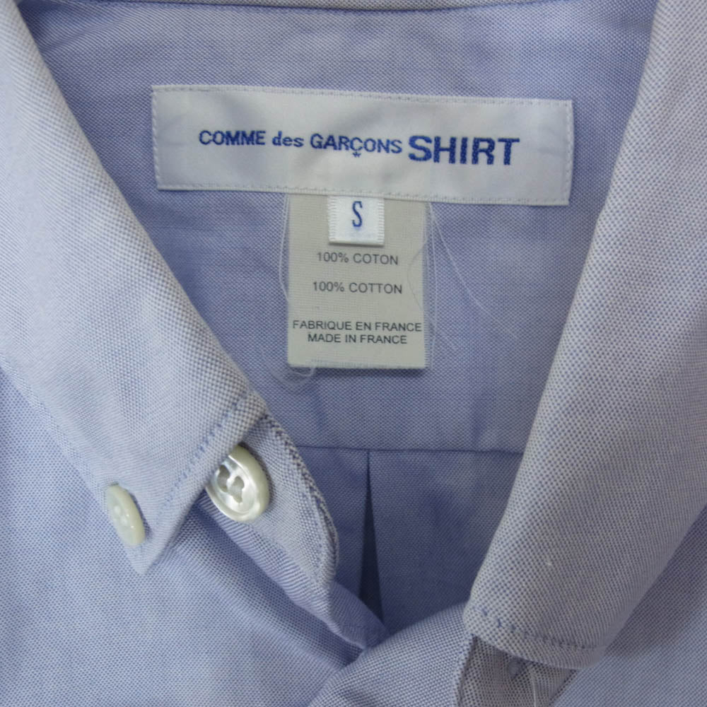 COMME des GARCONS コムデギャルソン CDGS6PL SHIRT シャツ BD ボタンダウン クラシック 長袖シャツ ブルー系 S【中古】