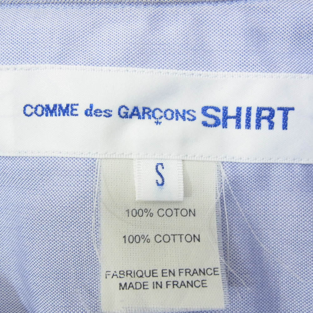 COMME des GARCONS コムデギャルソン CDGS6PL SHIRT シャツ BD ボタンダウン クラシック 長袖シャツ ブルー系 S【中古】