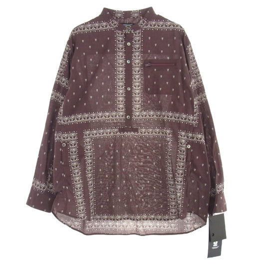 UNDERCOVER アンダーカバー UC2D9402 CAN グラフィック 総柄 プリント プルオーバー 長袖 シャツ ブラウン ブラウン系 2【新古品】【未使用】【中古】