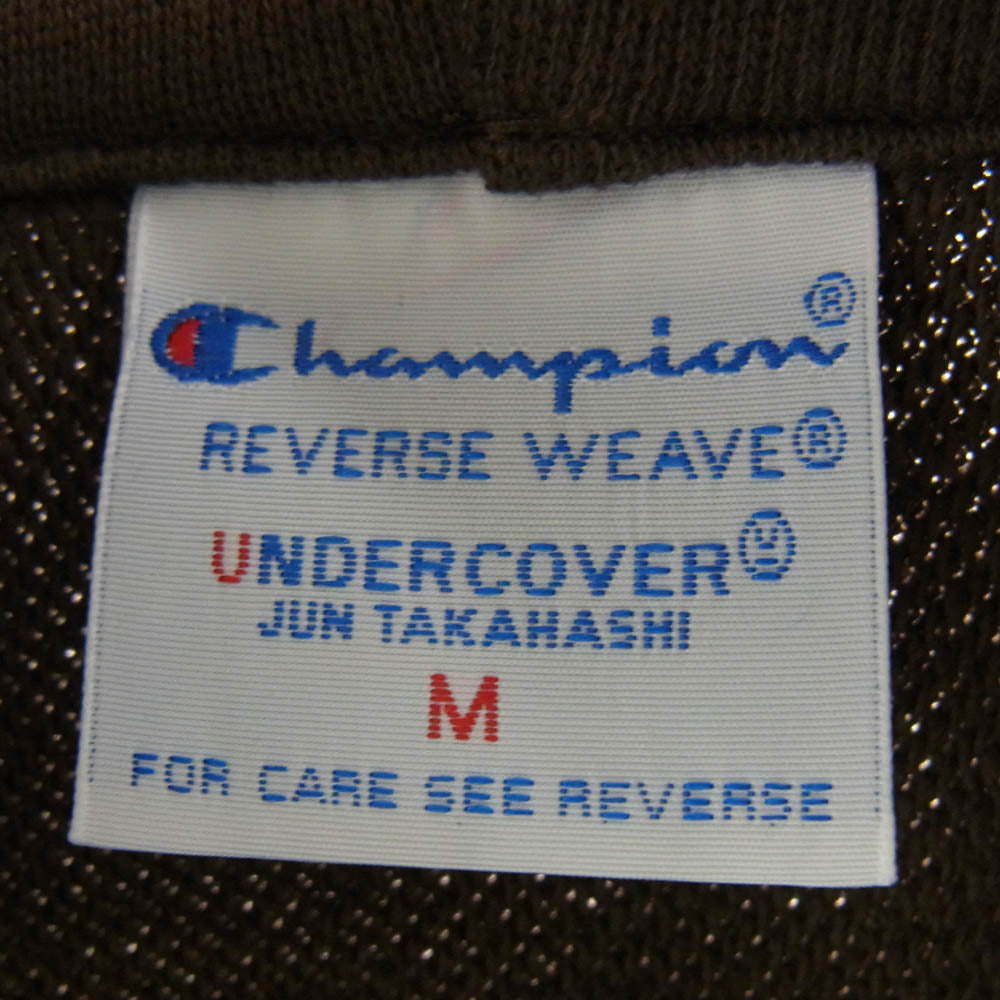 UNDERCOVER アンダーカバー UC1E4811 Champion チャンピオン REVERSE WEAVE リバースウェーブ ビーズ刺繍 コットン 裏毛 ダブルジッパー スウェット パーカー ブラウン系 M【新古品】【未使用】【中古】
