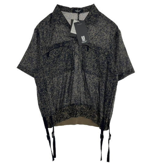 UNDERCOVER アンダーカバー 25SS UC1E4405 レーヨン総柄 プルオーバー 半袖 シャツ ブラック系 カーキ系 ベージュ系 2【新古品】【未使用】【中古】