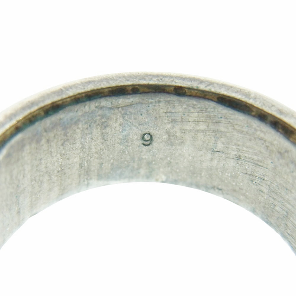 SAINT LAURENT サンローラン ロゴ リング シルバー系 18.5号【中古】