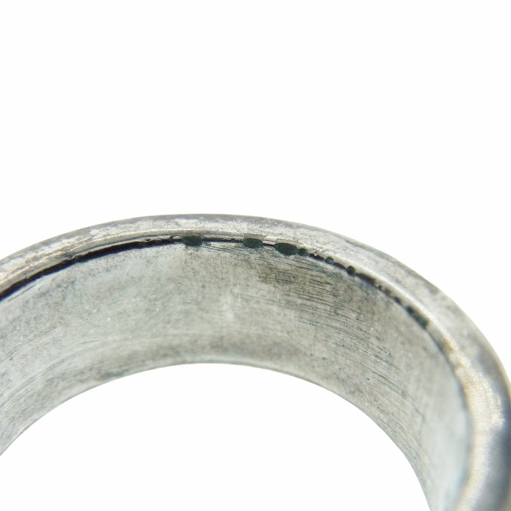 SAINT LAURENT サンローラン ロゴ リング シルバー系 18.5号【中古】