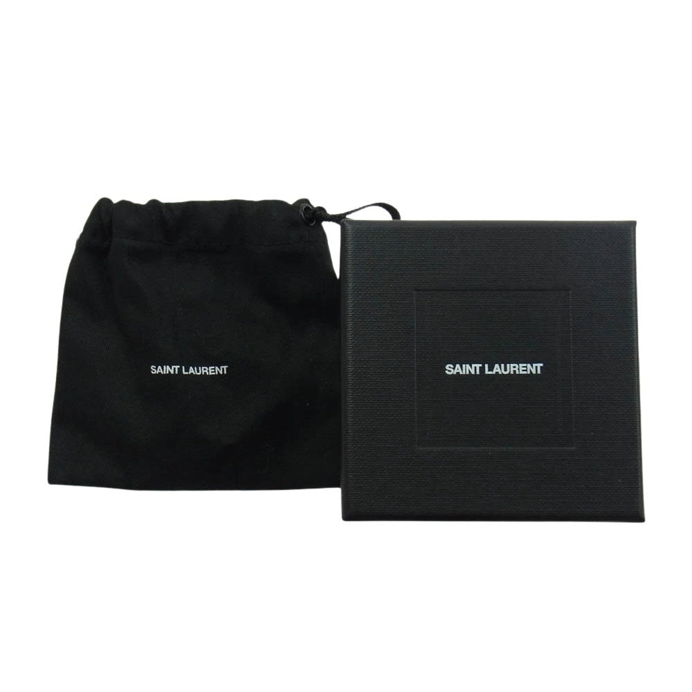 SAINT LAURENT サンローラン ロゴ リング シルバー系 18.5号【中古】