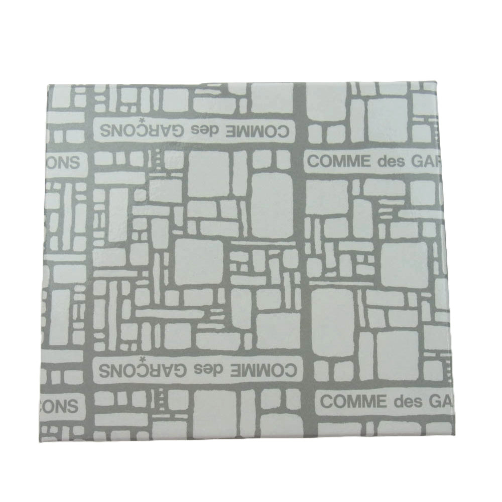 COMME des GARCONS コムデギャルソン SA7100 ラウンドジップ レザーウォレット 2つ折り財布 カーキ系【中古】