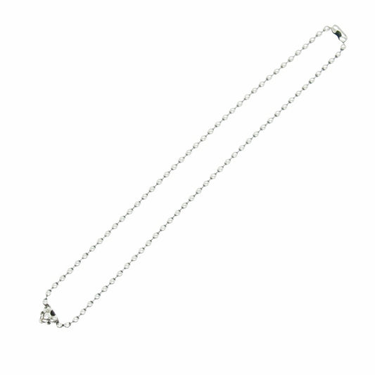 BILL WALL LEATHER ビルウォールレザー N876 4mm ボールチェーン スカル・クロスボーン 18インチ ネックレス シルバー系【中古】