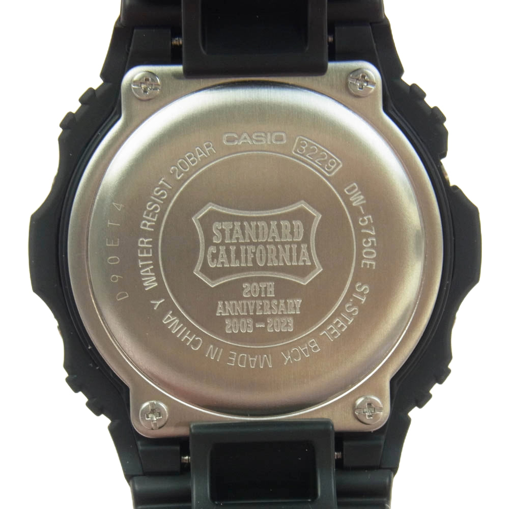 STANDARD CALIFORNIA スタンダードカリフォルニア SD DW-5750E-1JF 20周年 × CASIO カシオ G-SHOCK デジタル ウオッチ 時計 ブラック系 ブラウン系【美品】【中古】