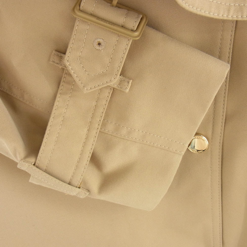 BURBERRY バーバリー 8060735 スナップボタン トレンチコート 裏地チェック柄 ベージュ系 UK4【中古】