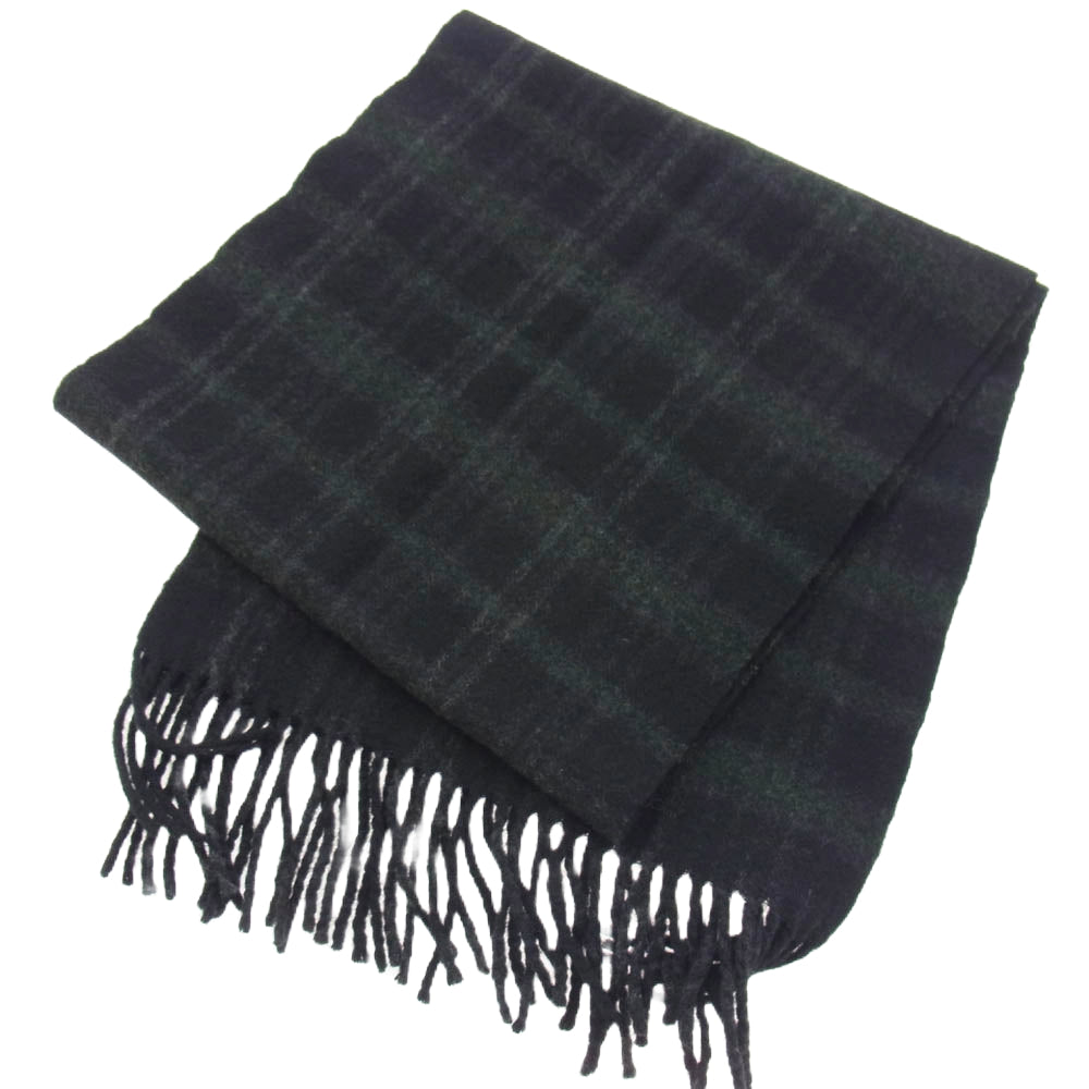 COMME des GARCONS HOMME コムデギャルソンオム AD1998 HK074090 ヴィンテージ 90s ウール チェック マフラー ブラック系【中古】