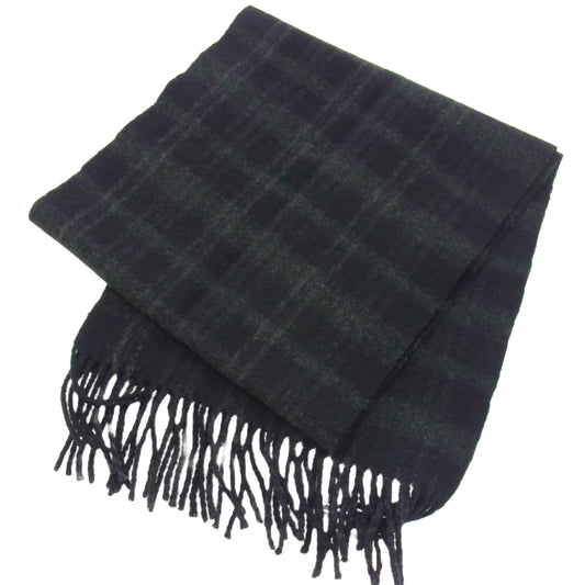 COMME des GARCONS HOMME コムデギャルソンオム AD1998 HK074090 ヴィンテージ 90s ウール チェック マフラー ブラック系【中古】