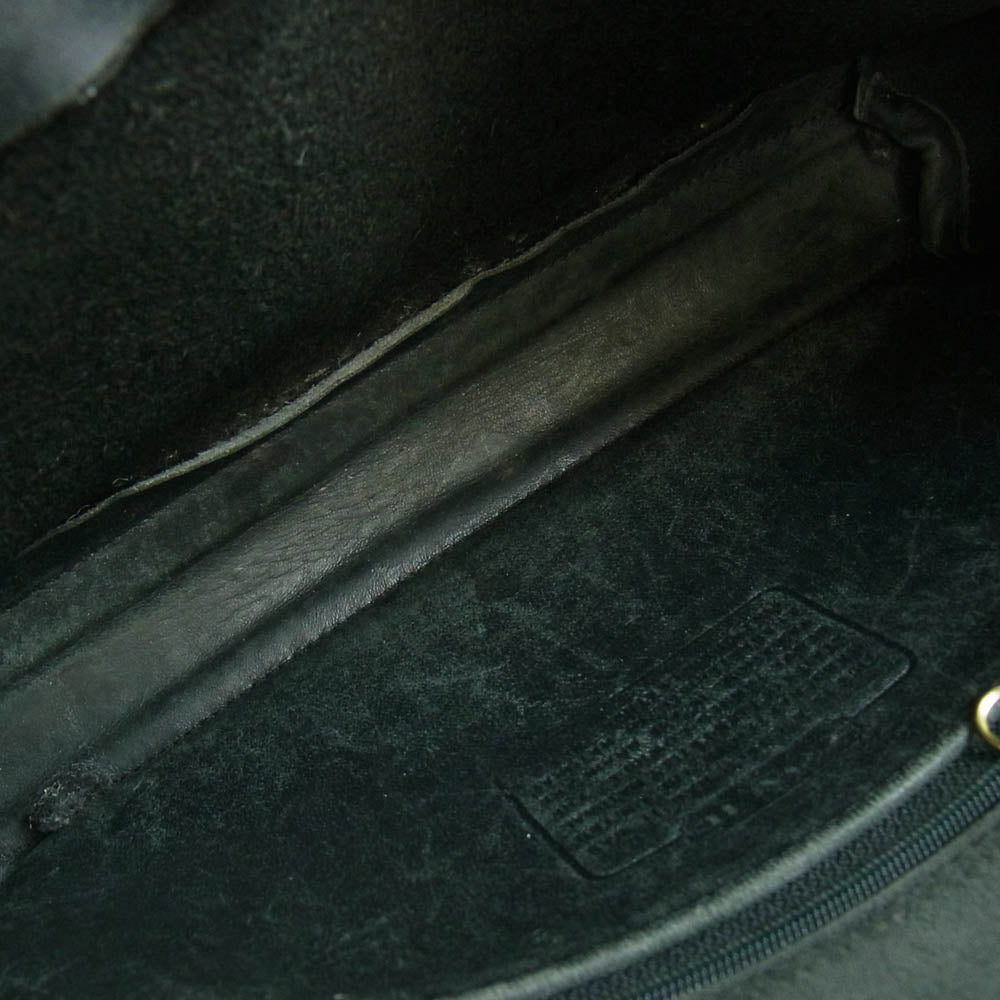 COACH コーチ OLD COACH オールドコーチ クラブタンレザー フラップ ショルダー バッグ ブラック系【中古】