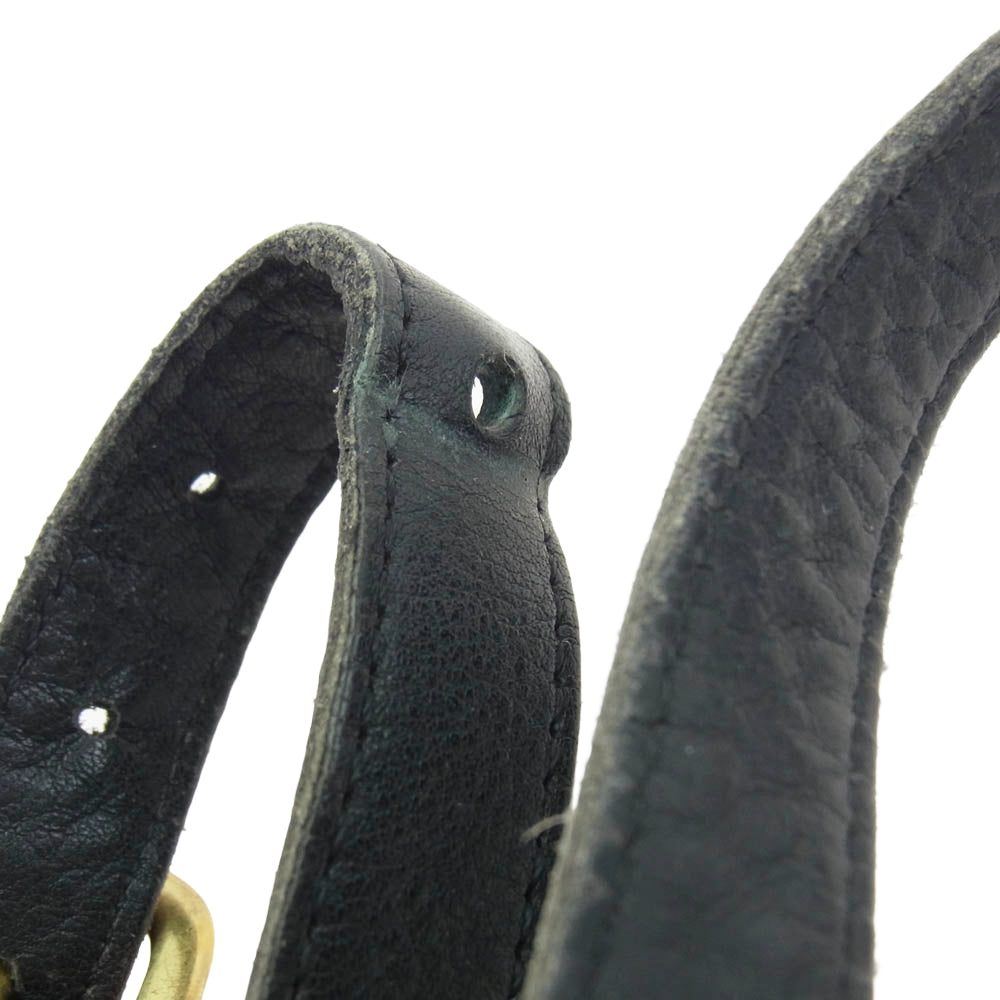 COACH コーチ OLD COACH オールドコーチ クラブタンレザー フラップ ショルダー バッグ ブラック系【中古】