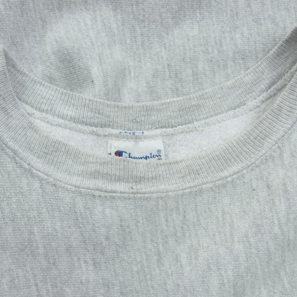 Champion チャンピオン ヴィンテージ オリジナル 90s USA製 刺繍タグ REVERSE WEAVE Ohaio State リバースウィーブ オハイオ大学 プリント クルー スウェット グレー系 XL【中古】