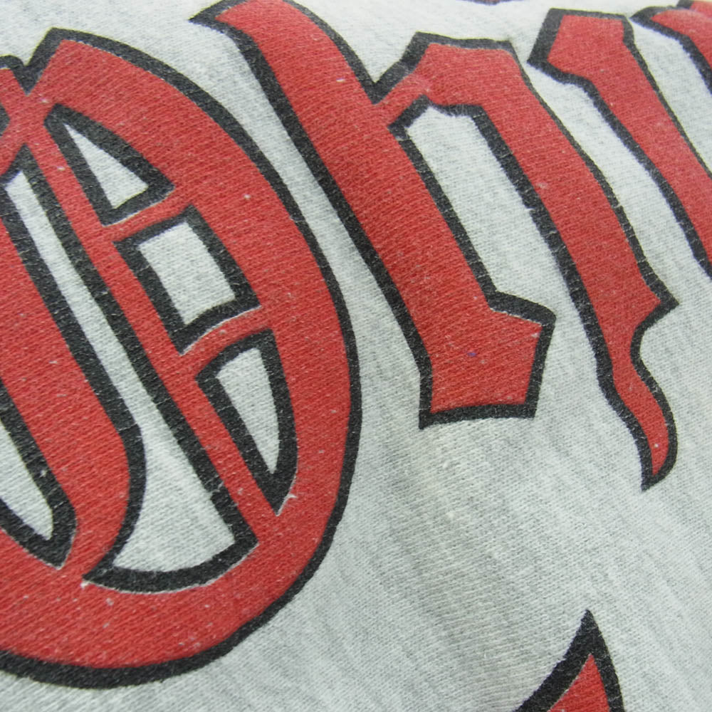 Champion チャンピオン ヴィンテージ オリジナル 90s USA製 刺繍タグ REVERSE WEAVE Ohaio State リバースウィーブ オハイオ大学 プリント クルー スウェット グレー系 XL【中古】